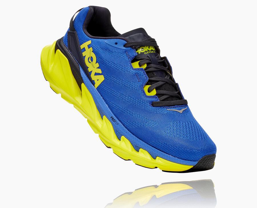 Hoka One One Koşu Ayakkabısı Erkek Mavi/Yeşil - Elevon 2 - MU3589146